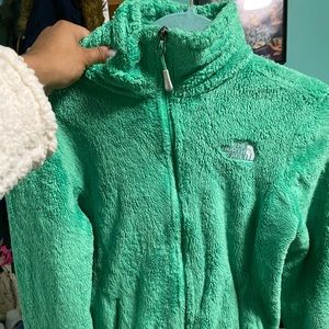 Mint green north face